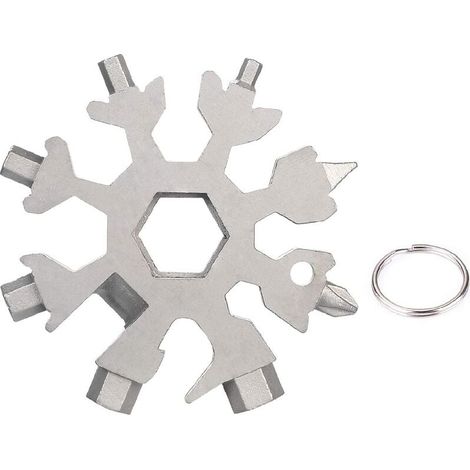 Multitool - 18 Fonctions - Acier Inoxydable - Ouvre-Bouteilles Clé à Molette Tournevis - Pour Voyage Camping Réparation Vélo Planche À Neige - 1 Pièce (1/5)