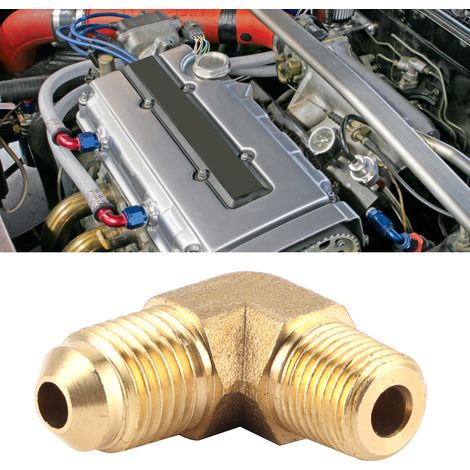 Coude de raccordement en laiton à 90° 4AN vers 1/8 NPT avec filetage extérieur pour modification automobile (1/5)