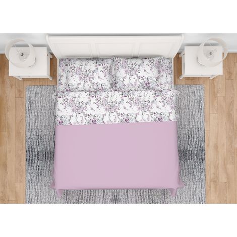 Completo Lenzuola Letto Morbida Flanella 100% Cotone Dis. Acquarello, misuraMatrimonialecoloreAcquarello (1/5)