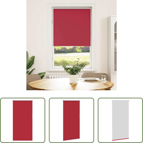 vidaXL Lichtschutz - Verdunkelungsrollo Rot 80x130 cm Stoffbreite 75,7 cm Polyester (1/5)