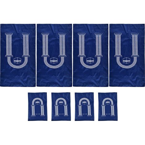 Tapis de prière musulman 4 pièces léger portable imperméable PU 4 couleurs Aïd Moubarak pour maison bureau voyage bleu (1/5)