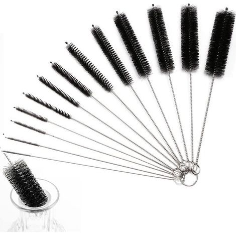 Juego de 13 cepillos de nailon para tubos de botellas, mangueras, tubos de ensayo, licuadoras, extractores de jugo, etc. (1/5)