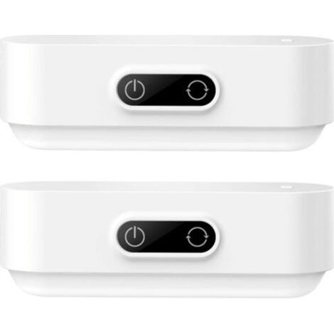 Lot de 2 lampes tactiles 3W, veilleuse LED à intensité variable et réglable en 5 couleurs, batterie rechargeable intégrée de 2000mAh, veilleuse adhésive pour la lecture, pour le placard, le miroir de