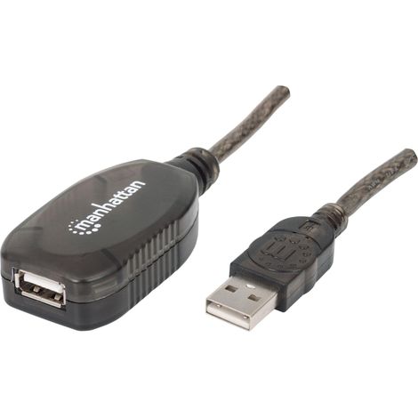 Cavo Ripetitore USB 2.0 ad Alta Velocit� Manhattan, USB A Maschio a Femmina, in Serie, 20 metri (1/5)