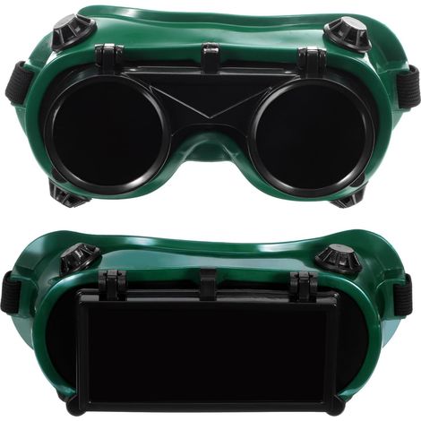Lunettes de Soudeur Revêtement Anti-rayures 2pcs à Relevage Automatique en Plastique Vert et Ventilation pour Protection Oculaire Plusieurs styles en Découpe et Plusieurs styles (1/5)