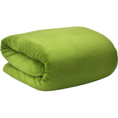 Beautissu Couverture polaire Aurelia Vert, 240x220 cm