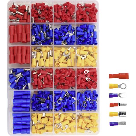 TRU COMPONENTS TC-12888380 Assortimento di capicorda a compressione 0.5 mm² 2.5 mm² 500 pz.