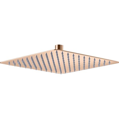 Arroseur carré extra-plat 20x20 cm en acier inoxydable oxyde de nickel