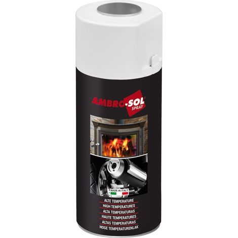 Peinture Haute Temperature Réf  891255 Aérosol Couleur Noir 400 Ml - Ambrosol