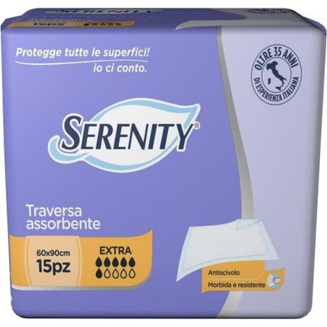SERENITY TRAVERSE ASSORBENTI PER TUTTE LE SUPERFICO 60 X 90 CONFEZIONE DA 15 PZ (1/2)