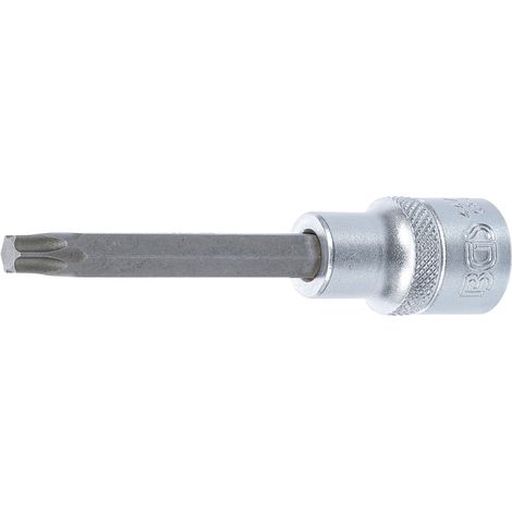 Punta de vaso  longitud 100 mm  entrada 12,5 mm (1/2")  perfil en T (para Torx) T45 (1/2)
