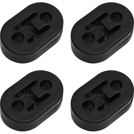 supports universels en caoutchouc pour pot d'échappement de voiture, 2 trous, support pour silencieux, support en caoutchouc, insonorisant, compatible avec la plupart des véhicules (1/5)