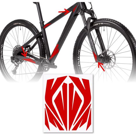 Sticker Adesivi Rifrangenti Bici Time Reflex Tab, Rosso (1/4)