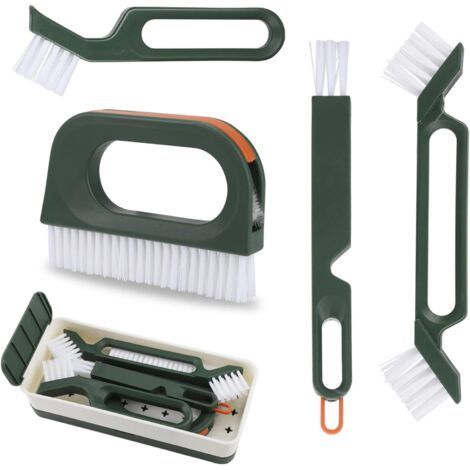 5 in 1 Handheld Crevice Cleaner Brush, Grout Brushes Corner Brush, Window Groove Cleaning Brush, Bathroom Cleaning Brush, Corner Scrubber Brush Tool (1/5)