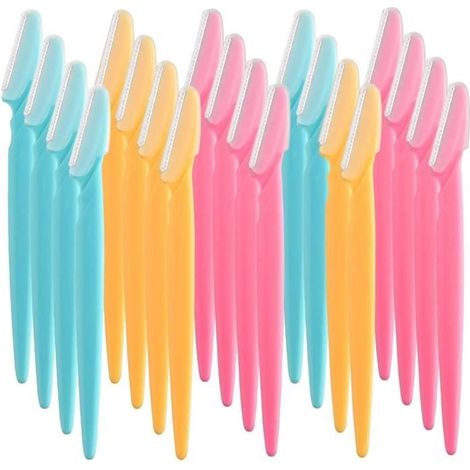 Rasoir Sourcil Précision - ZGEER - 20 pcs - Lame Acier Inoxydable - Filet de Sécurité - Portable (1/4)