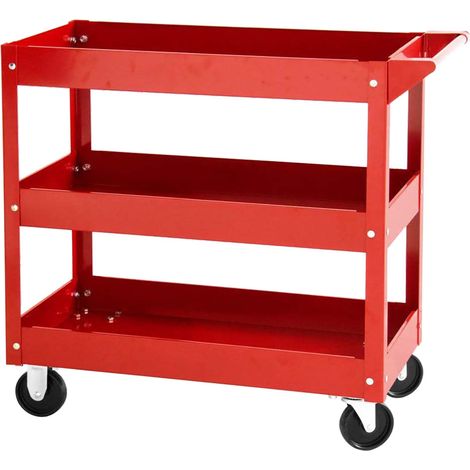 CARRO PORTA-HERRAMIENTAS 3 ESTANTES 70x35x73 cm
