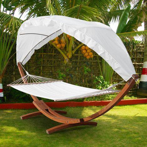 SWANEW Amaca con supporto supporto per amaca 415cmx150cmx210cm 2 persone Tettucci disponibili (1/5)