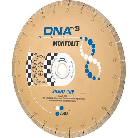 DIAMOND DISC 300 MM SILENT FOR PORCELAIN STONEWARE CERAMIC GRANITE MONTOLIT DNA SCXS-T300