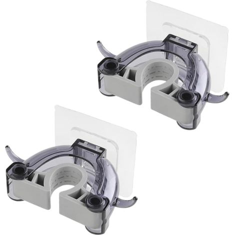CSPARKV 2Pcs Seamless Mop Hook Mop Hanger Clip Broom Holder Broom Hanger Clip Wall Mounted Coat Rack Heavy Duty Mop Hook Black