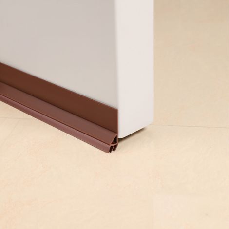 Joint de bas porte isolation thermique phonique pièce réduction la poussière et du bruit Marron (1/5)