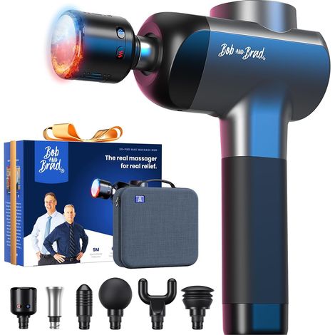Pistolet de Massage avec Tête Métal Chaud/Froid, Pistolet Massage Musculaire pour Dos et Corps, Cadeau Homme Femme Anniversaire Fête des Pères (1/5)