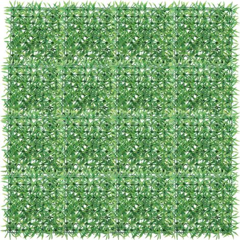 16pcs artificielles pour mur, brise-vue, anti-UV, idéal pour les clôtures de jardin intérieures et extérieures, 25 cm x 25 cm (1/5)