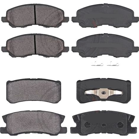 KIT PASTIGLIE FRENO ANTERIORI E POSTERIORI compatibile con KIA CARENS II MPV / SPACE WAGON (FJ) / PASTIGLIE FRENANTI AUTO OEM FDB1869,FDB1569 / SOSTITUZIONE DIRETTA / BASSA POLVERE / SILENZIOSO