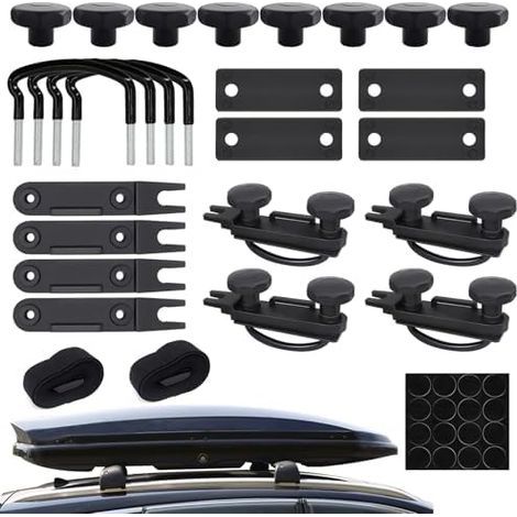 4 Pinces Fixation de Coffre Toit en U Universelle Supports pour Support Mural Kit Montage Universel (A) A - (1/5)