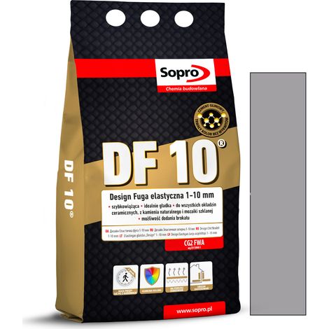 Malta per fughe Sopro DF10 grigio argento 17 4kg 1052A (1/5)