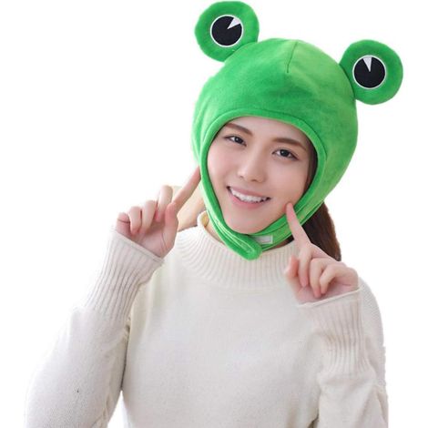 Mignon peluche grenouille chapeau casquette chapeaux nouveauté fête habiller Cosplay Costume Photo accessoires, (1/5)