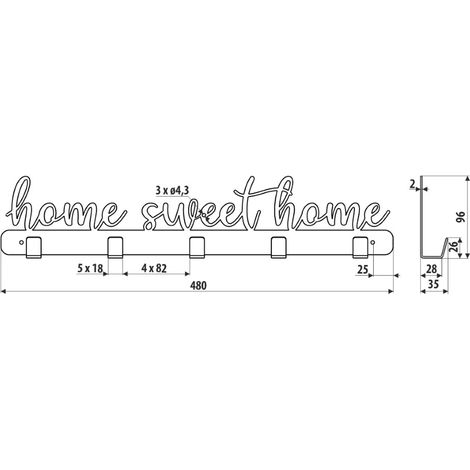 Cintre WS15, HOME SWEET HOME 2, structure noire (1/4)