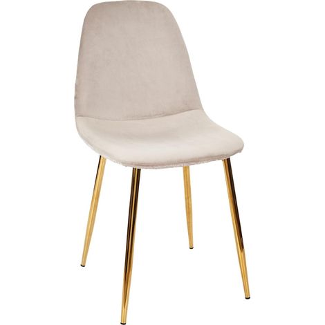 Lot de 4 chaises scandinaves avec pieds dorés – Revêtement élégant – Confort optimal pour décoration intérieure (1/5)