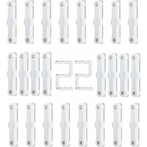 Aimants pour Moustiquaires, Fillis 22pièces Bandes magnétiques Clips magnétiques Autocollants Clips pour moustiquaires de fenêtres sans percer Fixation