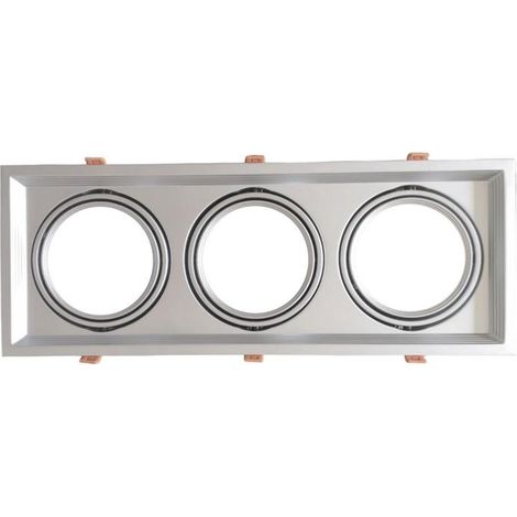 Support Triple Orientable INOX Encastrable pour Ampoules LED AR1 (1/2)