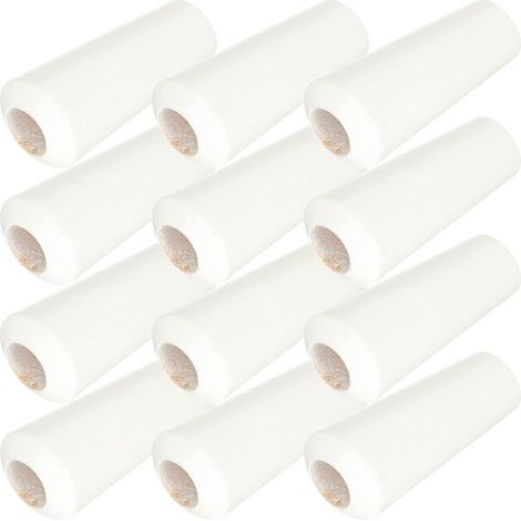 Ensemble de 12 suspensions coniques en bois, blanc cassé, accessoires pour volets roulants en bambou, suspension en bois de tilleul (1/5)