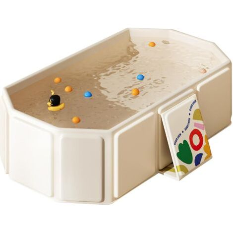 Baignoire pliable bébé portable 0-8 ans – Angle de soutien 40° – Matériaux composites renforcés – Bouchon de vidange pour nettoyage rapide