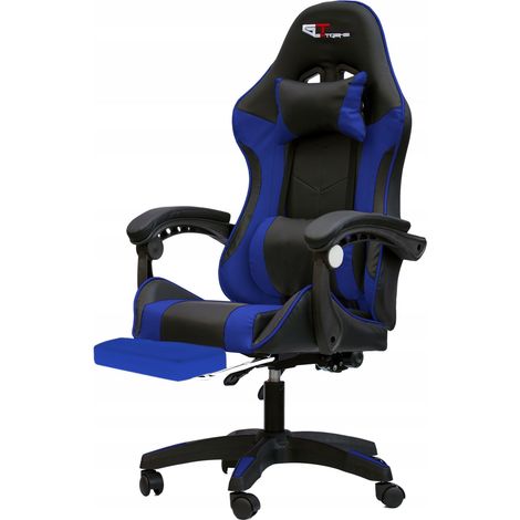 Chaise de jeu GTXFR-006 GT EXTREME, bureau, massage, éco-cuir, coussins (1/5)
