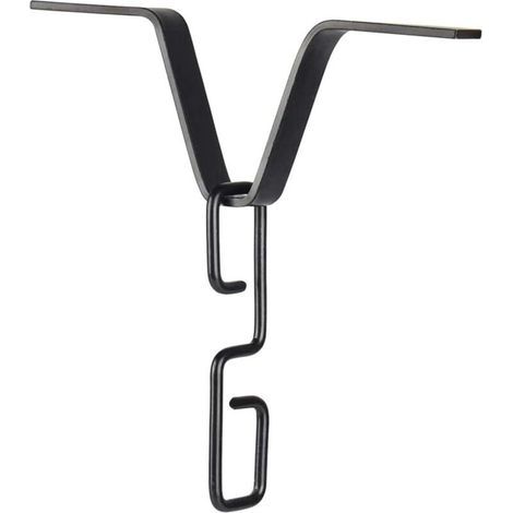 Adaptateur de chaîne de Pluie pour gouttières Adaptateur de chaîne de Pluie en Forme de V Noir avec Crochet en Forme de S,Clips de chaîne durables Noirs pour Toute gouttière de Taille (1/5)