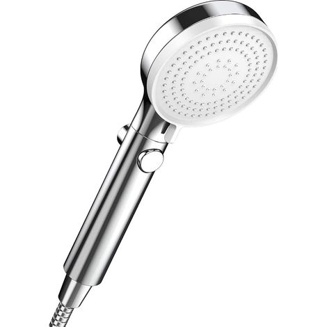Soffione doccia con pulsante di spegnimento, soffione doccia portatile universale ad alta pressione, soffione doccia per bagno a 5 modalità, soffione doccia a risparmio idrico con pulsante di arresto, (1/5)