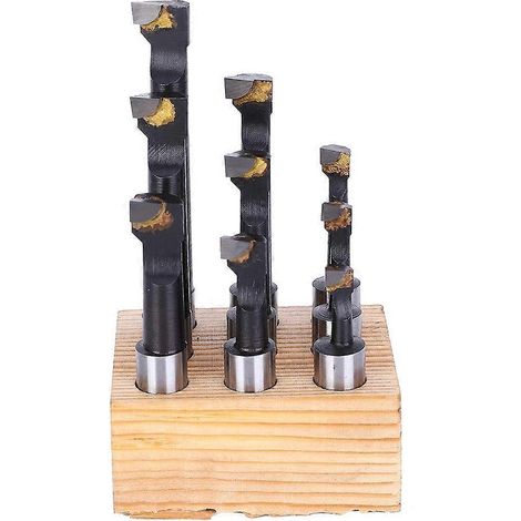 9-teiliges Ausdrehstangenset 1/2" F1 Typ HSS CNC-Drehwerkzeugaufnahme mit Sockel