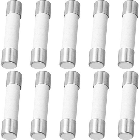 10pcs 5x20mm Ceramic Fuses 250V Miniature Delay Ceramic Fuses for LCD TV (T12A) (1/5)