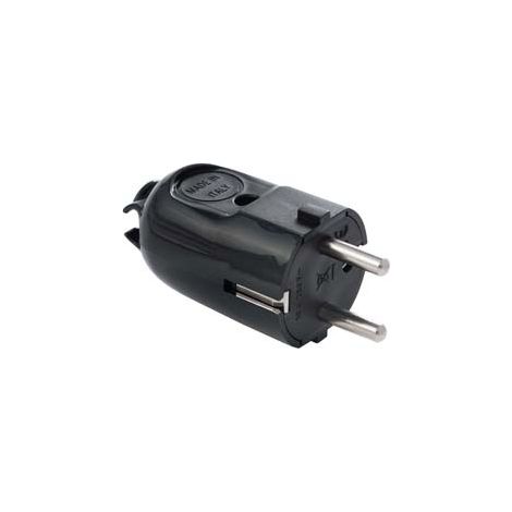 SPINA SCHUKO 2 POLI + TERRA 16A NERA- - nera 16A 80071 - 5 pezzi FANTON