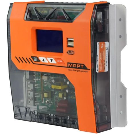 Contrôleur de chargeur solaire 40A 12V 24V 36V 48V Panneau solaire Régulateur d'entrée PV Max 150 VDC Fonctionne avec AGM, gel, Flooded et Lithium (1/5)