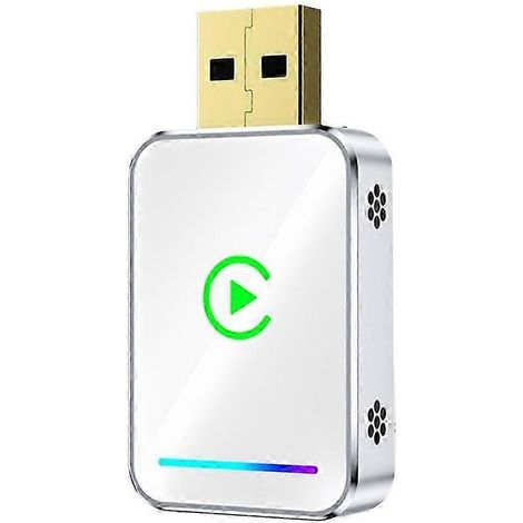 Boîtier mini intelligent 2 en 1 pour CarPlay sans fil Android Auto, adaptateur USB, dongle Plug & Play, convertit CarPlay filaire en sans fil A JG (1/5)