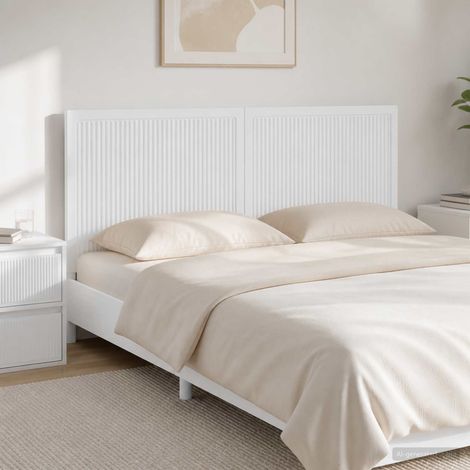 vidaXL Cabecero montada en la pared EDE Blanco Brillante (1/5)