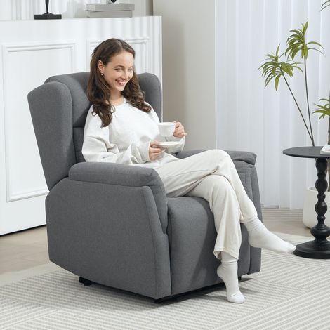 Fauteuil inclinable HOMCOM à ressorts ensachés, support 150 kg, gris foncé