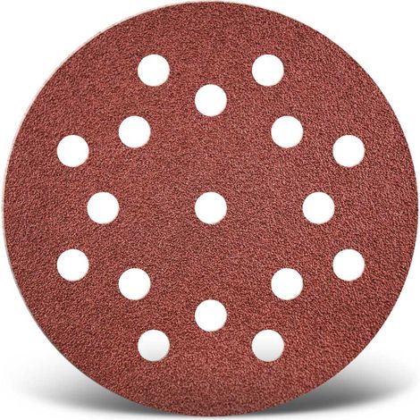 MENZER Red Klett-Schleifscheiben, 125 mm, 17-Loch, f. Exzenterschleifer, Normalkorund (50 Stk.) K150 (1/5)