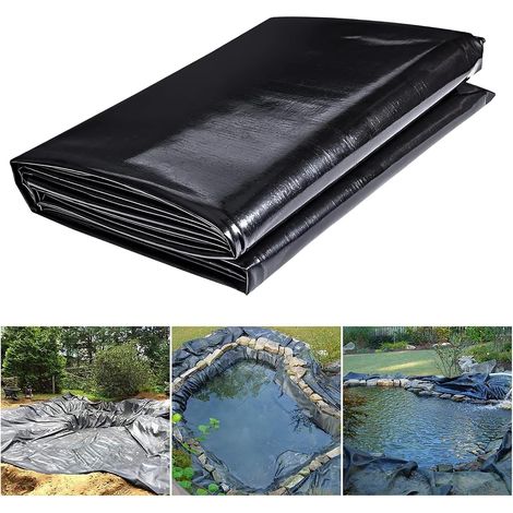 Toile de Bassin en HDPE, Bâche d'étang de Jardin Membrane d'étang de Natation Film d'étanchéité pour étangs à Poissons, fontaines, Jardins d'eau et Chutes d'eau(Size:5 5m,Color:20S) (1/5)