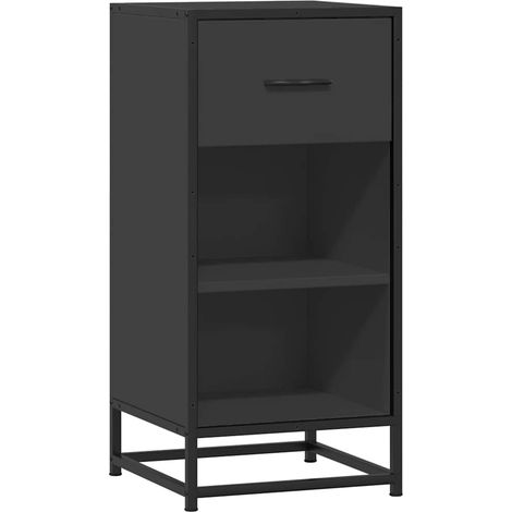 Maison Exclusive - Aparador de madera de ingeniería y metal negro