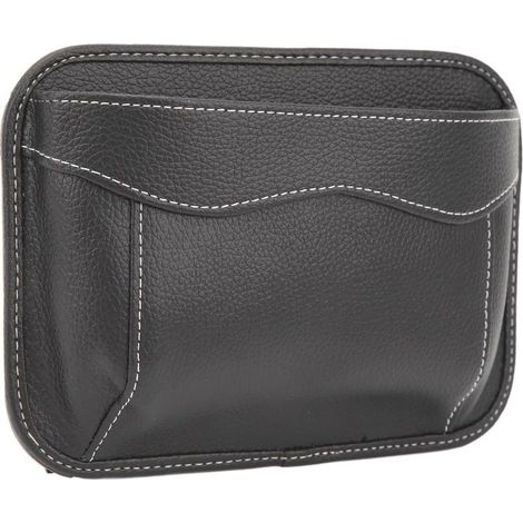 Sollbry Autositz-Seitenorganizer aus PU-Leder, Aufbewahrungstasche für Konsole, Tür, Rückenlehne, Lückenfüller, Seitenorganizer für Vordersitze, Handyhalterung (1/5)